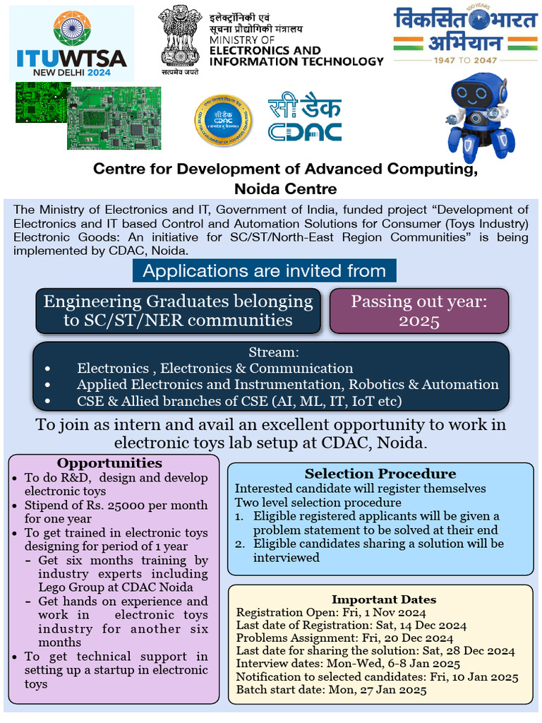 Internship in Electronic Toys at CDAC Noida | PDF | Engineering | Computing