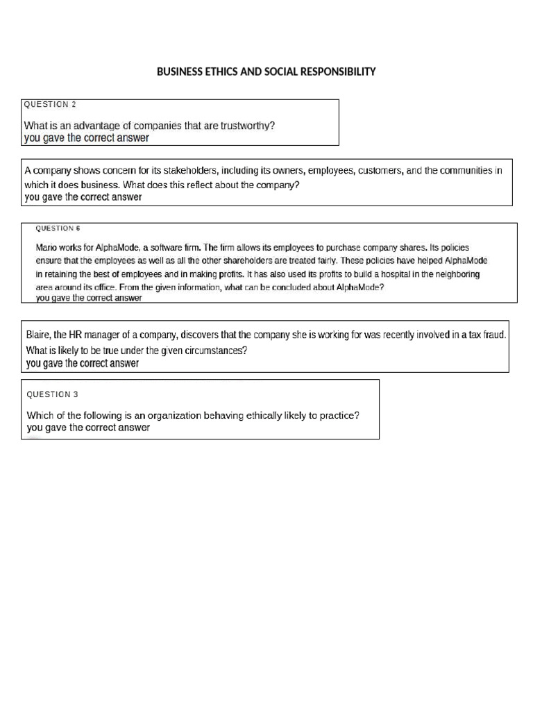 Abm 12 A-Business Ethics and Social Responsibility Subject | PDF ...