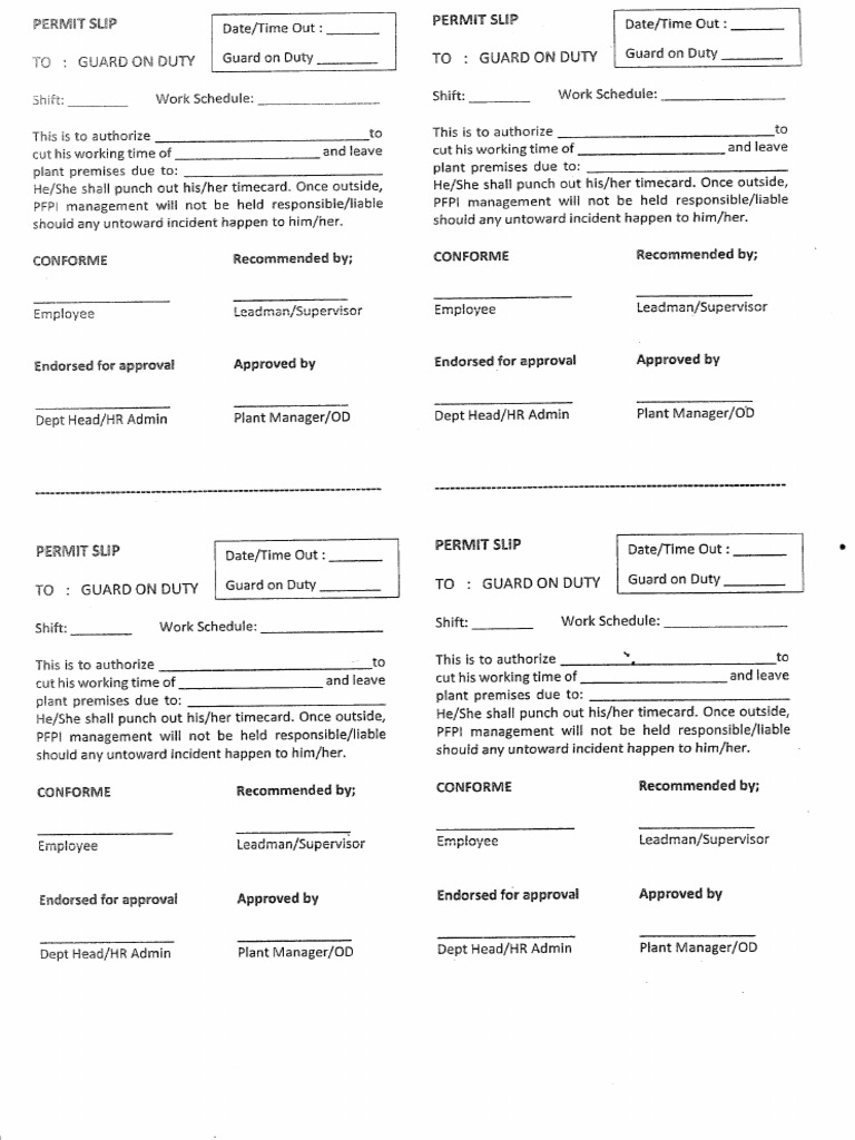 Permit Slip Meaning In Bengali