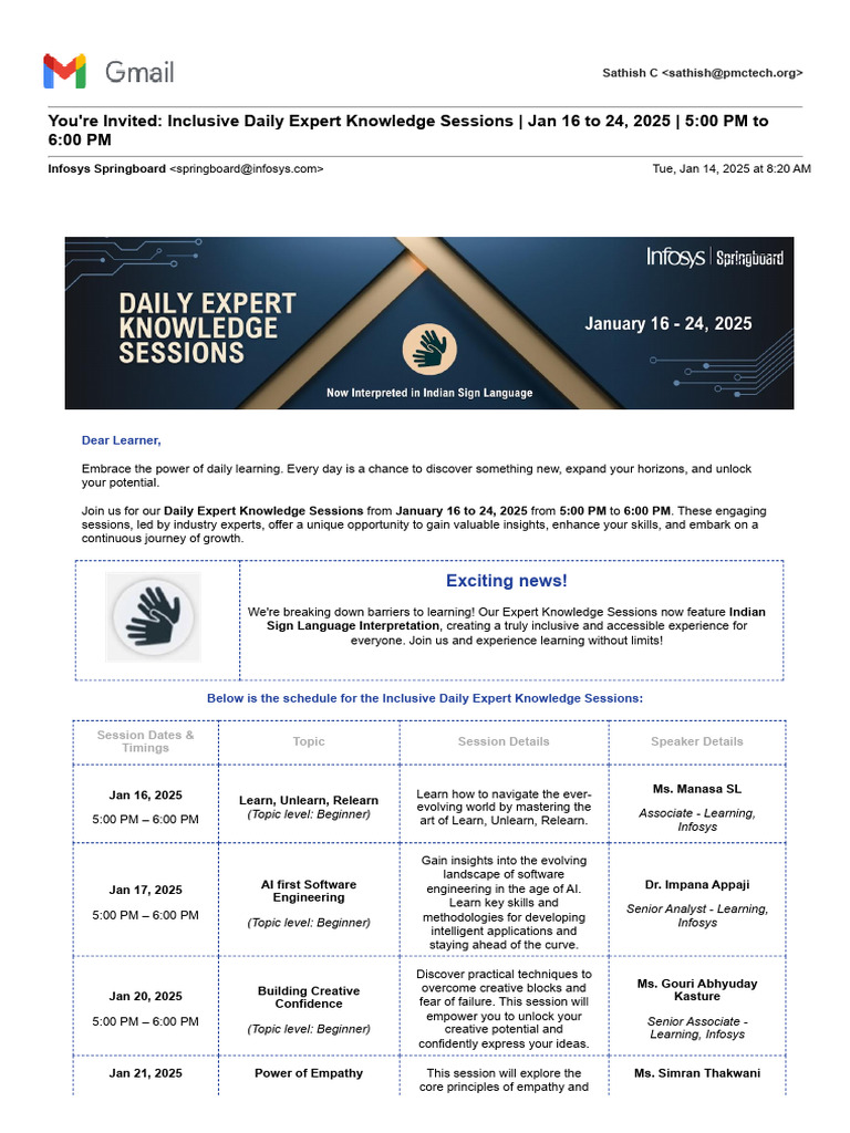 Infosys Webinar Pdf Human Communication Cognition