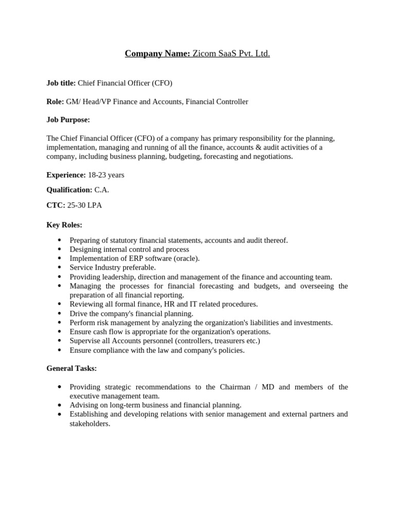 Cfo JD | PDF