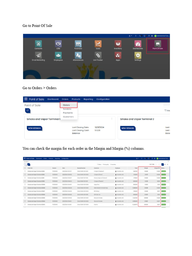 Analyze POS Order Margins Easily | PDF
