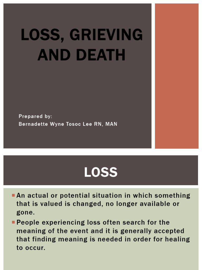 5C Loss, Grieving and Death | PDF | Grief | Palliative Care