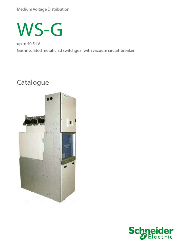 Schneider WS-G 33kV Gas Insulated Switchgear | PDF | Transformer ...