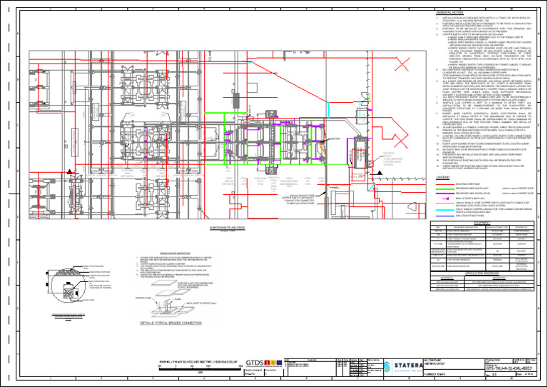 GTS-THU-A-EL-DAL-0007_03 - NG COMPOUND EARTHING LAYOUT | PDF ...