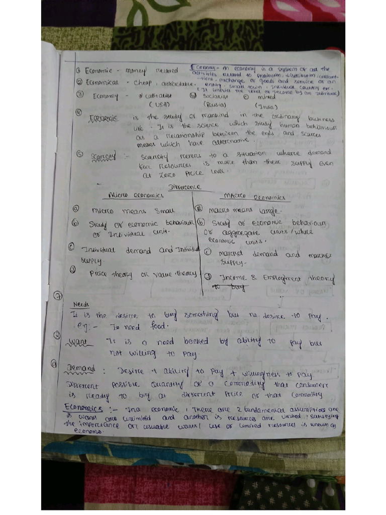 1st Unit Economics Note (Rasmita Mam) | PDF
