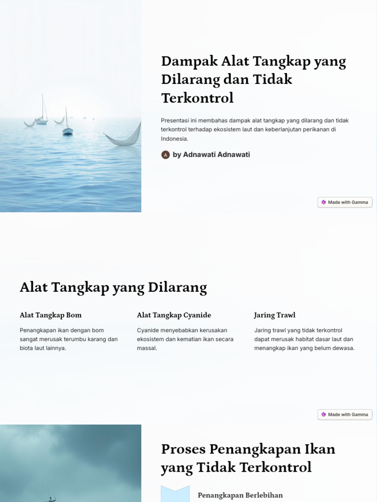 Dampak Alat Tangkap Ikan Terlarang | PDF