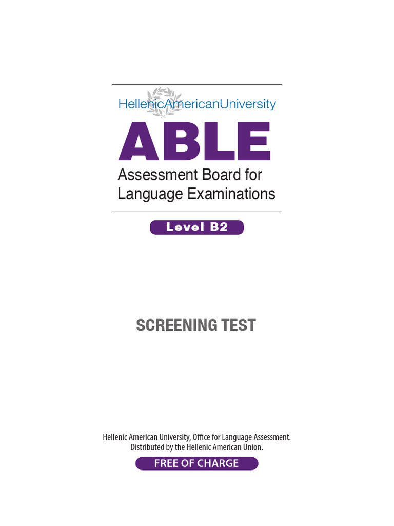 Able-B2 Screening-Test 2024 v50 | PDF