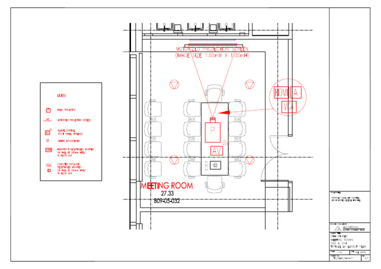 TD - AAC - AV-11 - 5th Storey - Meeting Room 032 014 AV Layout Plan | PDF