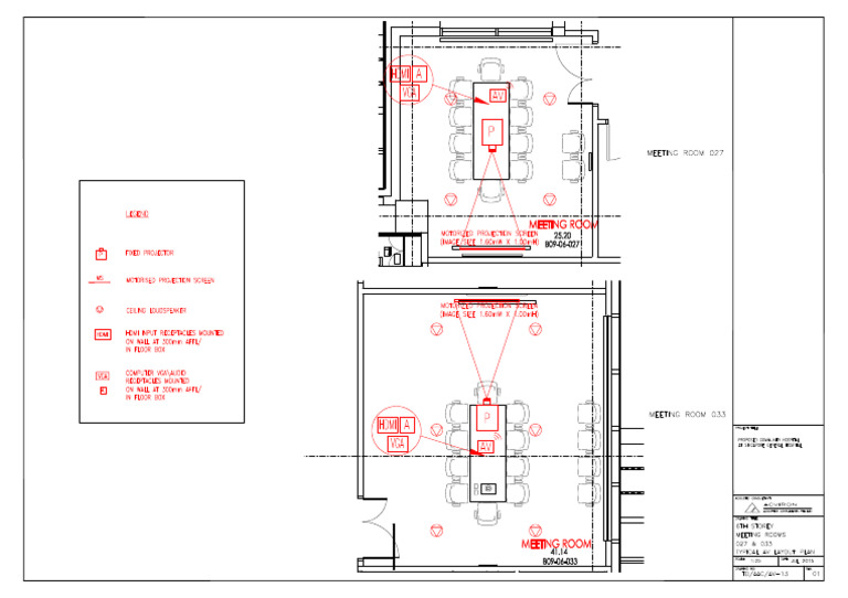 TD - AAC - AV-13 - 6th Storey - Meeting Room 027 033 AV Layout Plan | PDF