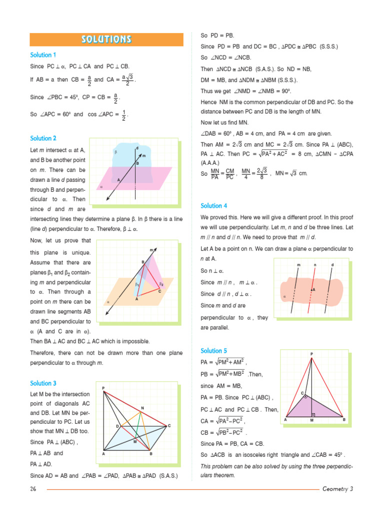 Solution | PDF | Perpendicular | Triangle