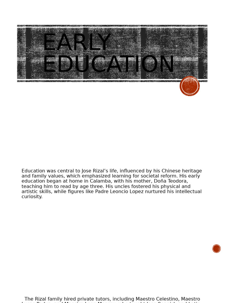 Jose Rizal's Early Education Journey | PDF