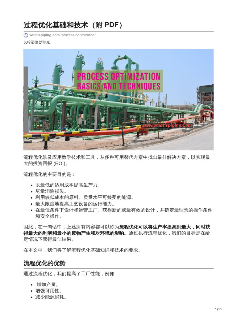 13-Process Optimization Basics and Techniques With PDF过程优化基础与技术 | PDF