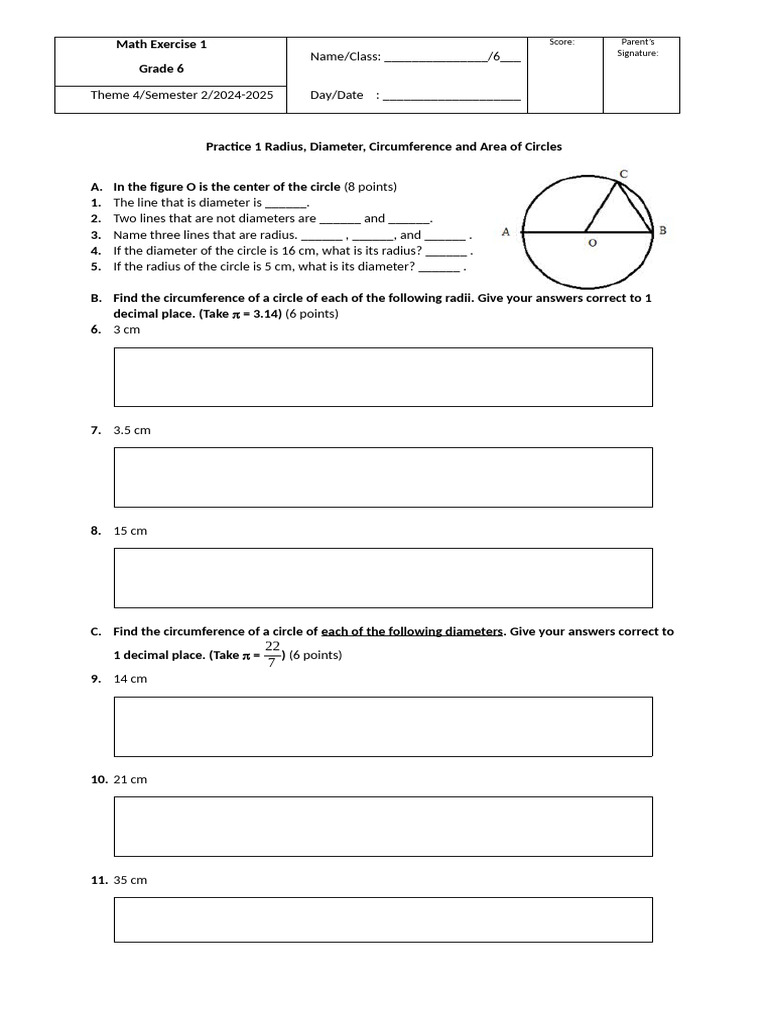 Practice 1 Radius | PDF