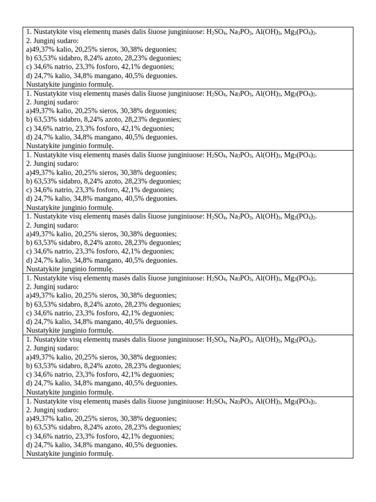 Formulės Nustatymas | PDF
