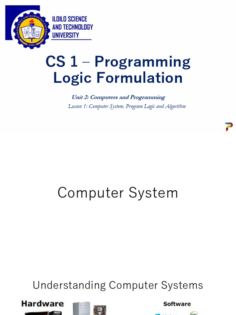 01 CS1 Unit 2 - Lesson 1 | PDF | Input/Output | Programming image.