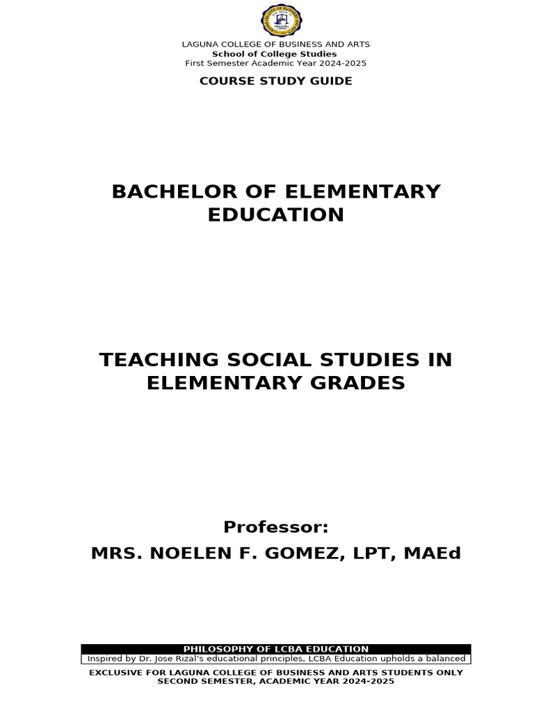 Teaching Social Studies Guide for Educators | PDF | Educational ...