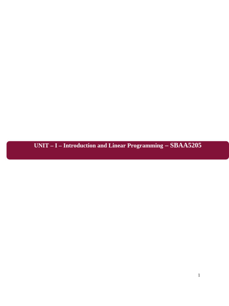Operation Research Notes | PDF | Linear Programming | Operations Research