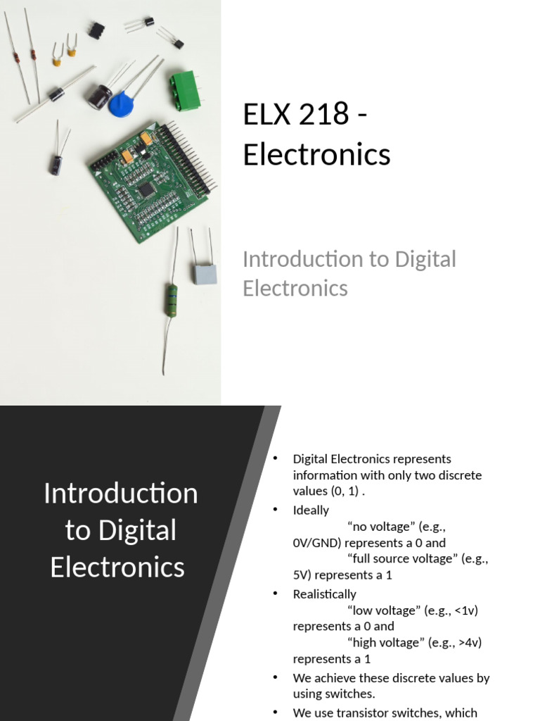 Introduction to Digital Electronics Concepts | PDF | Logic Gate ...