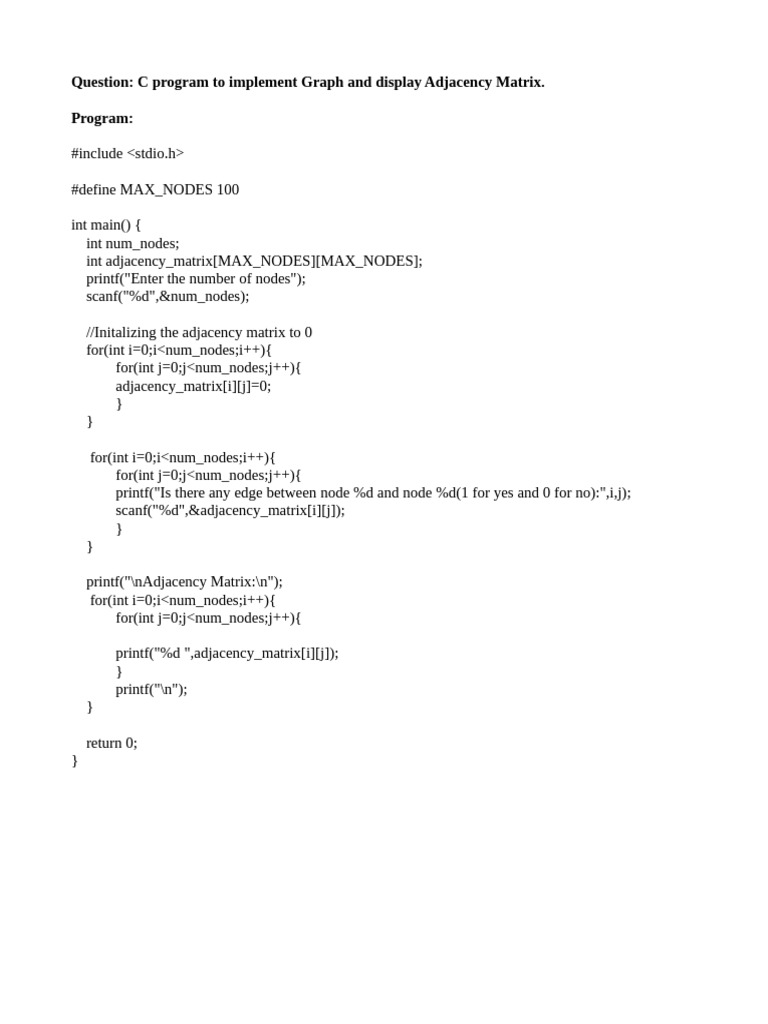 C 69 Graph DFS BFS Merged | PDF | Vertex (Graph Theory) | Graph Theory