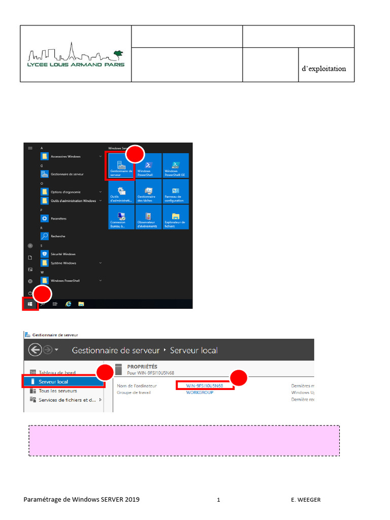 Guide de Paramétrage Windows Server 2019 | PDF | Registre Windows ...
