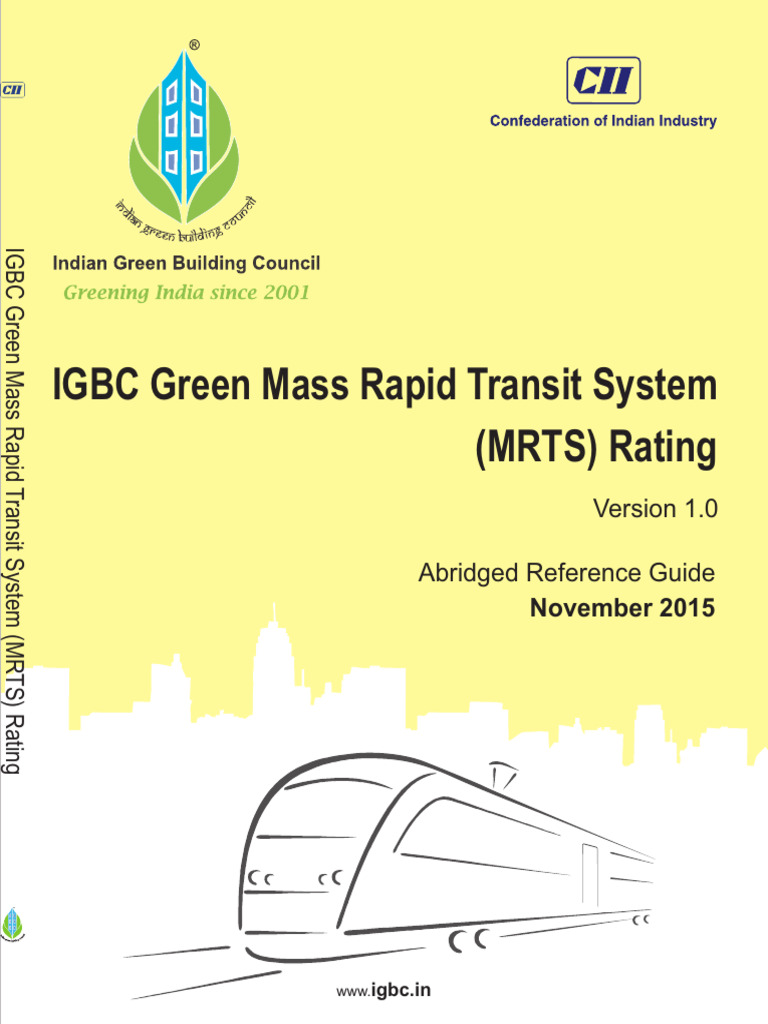 IGBC MRTS Rating Guide 1.0 | PDF | Rapid Transit | Public Transport