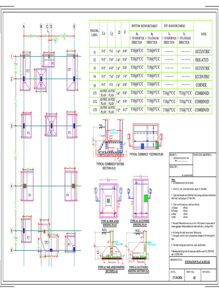 Foundation Plan Pdf Mechanics Building Materials