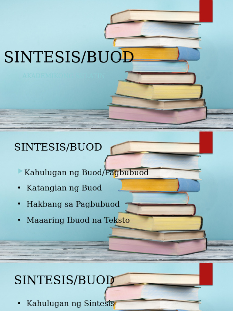 Buod at Sintesis | PDF