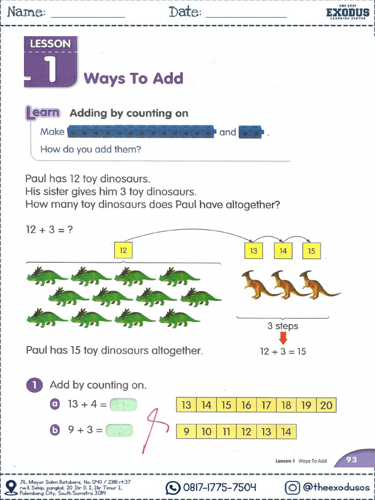 Gr1 Math Waystoadd20 (Delete After) | PDF