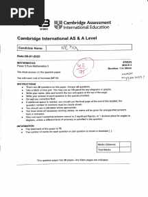 Pure Maths Mock 2 2025