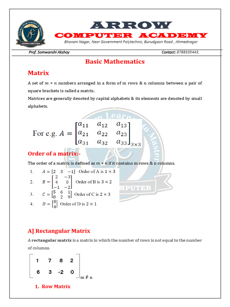 Matrices 42131445 2024 11 26 20 14 | PDF | Matrix (Mathematics ...