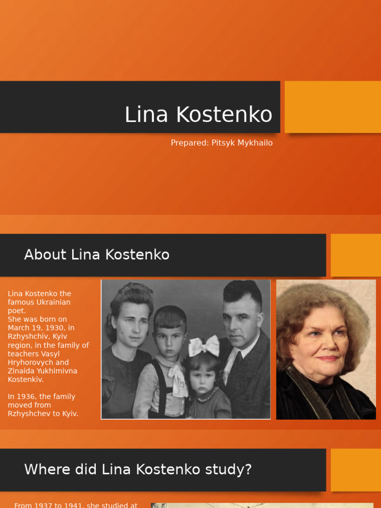 Lina Kostenko: Ukrainian Poet Biography | PDF | Ukraine