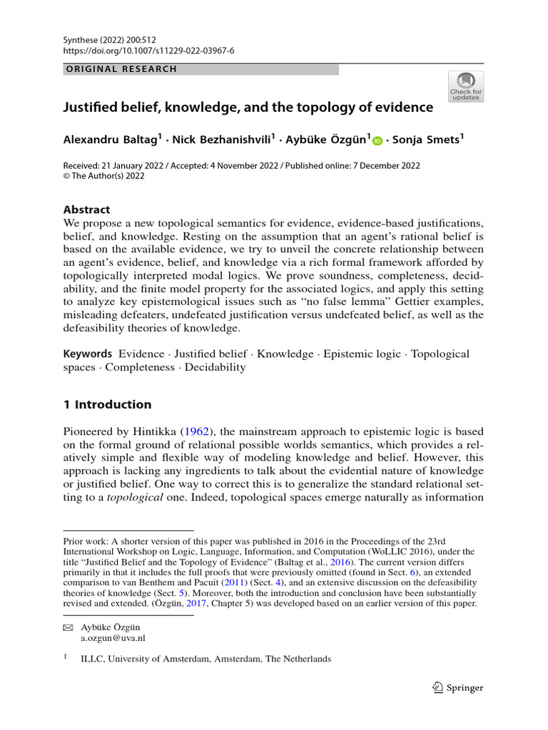 justified-belief-knowledge-and-the-topology-of-evidence-39c8ln9m | PDF ...