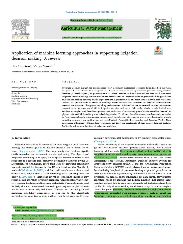 1 s2.0 S0378377424000453 Main | PDF | Machine Learning | Support Vector ...