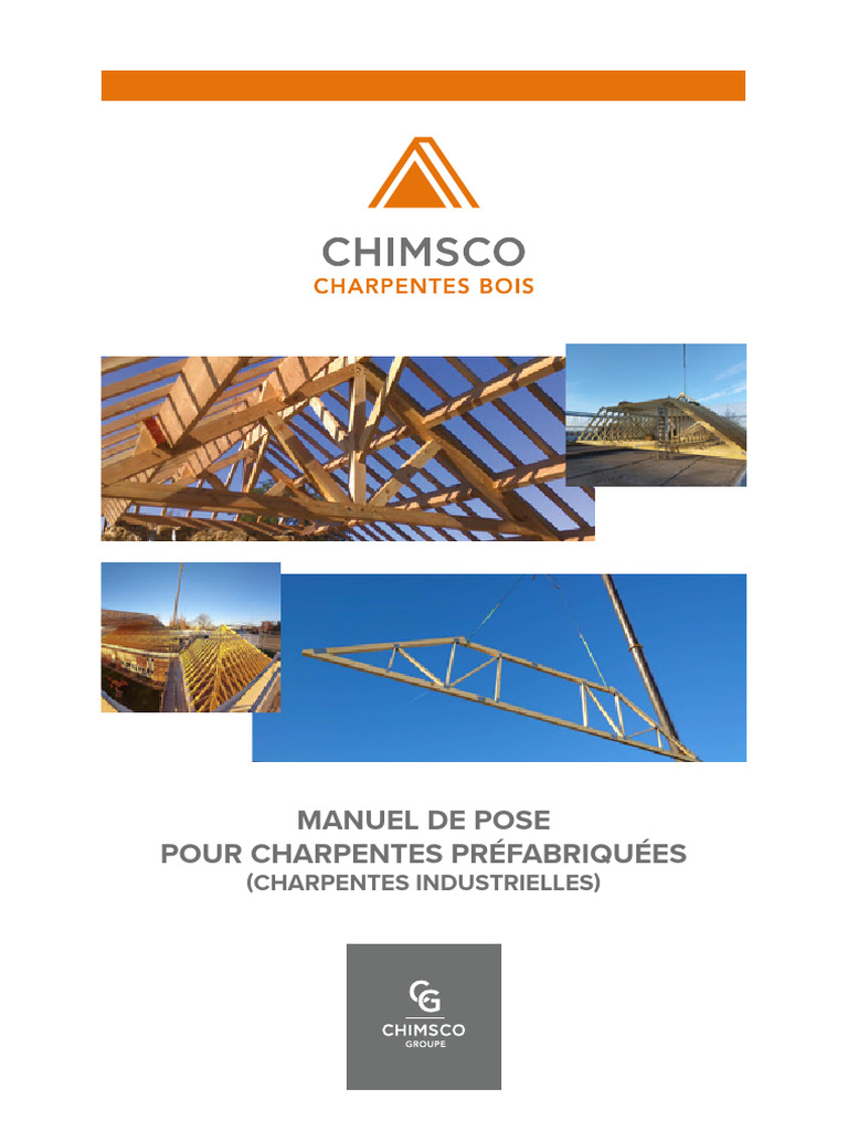 Manuel de Pose des Charpentes Préfabriquées | PDF | Bois (matériau de ...