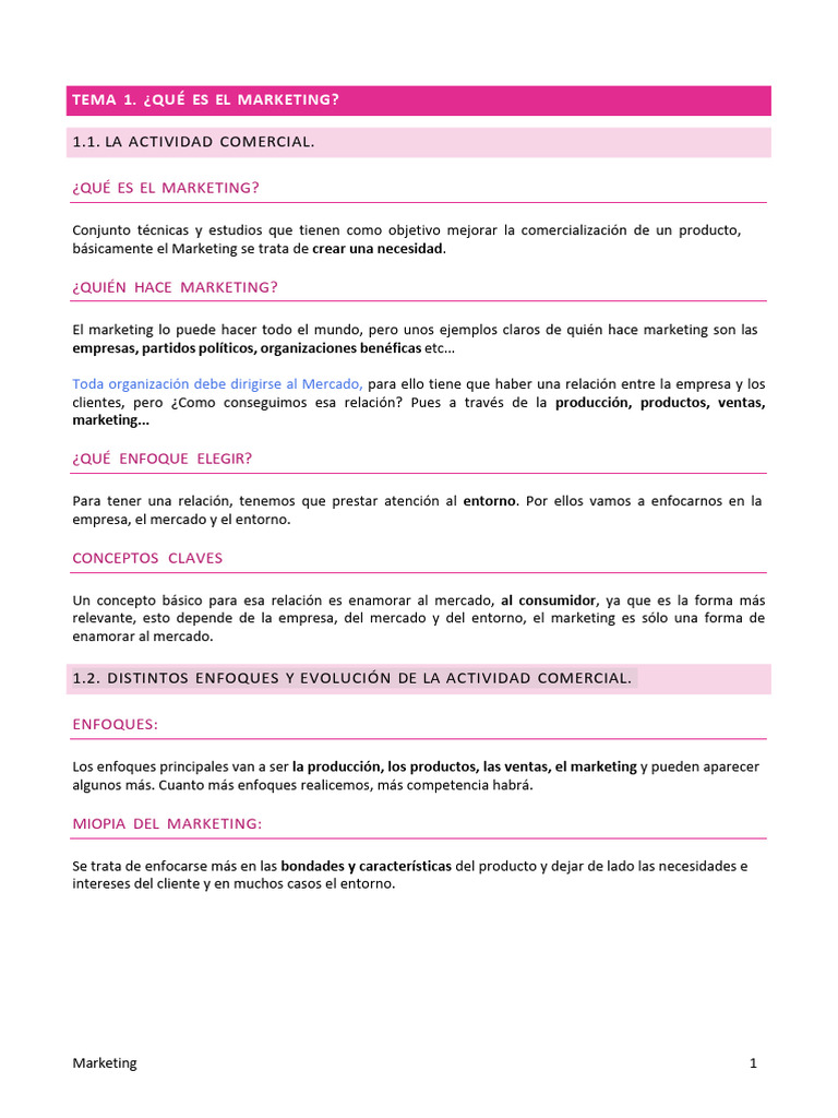 Introducción al Marketing y sus Enfoques | PDF | Marketing | Business