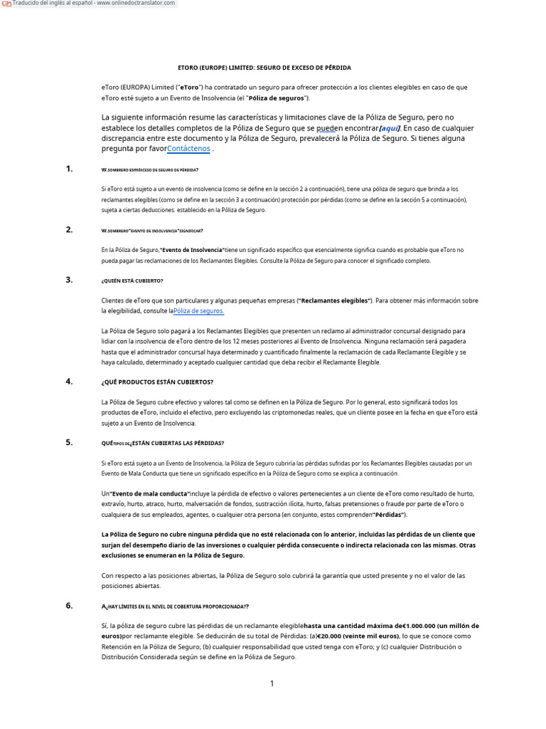 Insurance Disclosure To Clients 2022 .Docx (1) .En - Es | PDF | Seguro ...