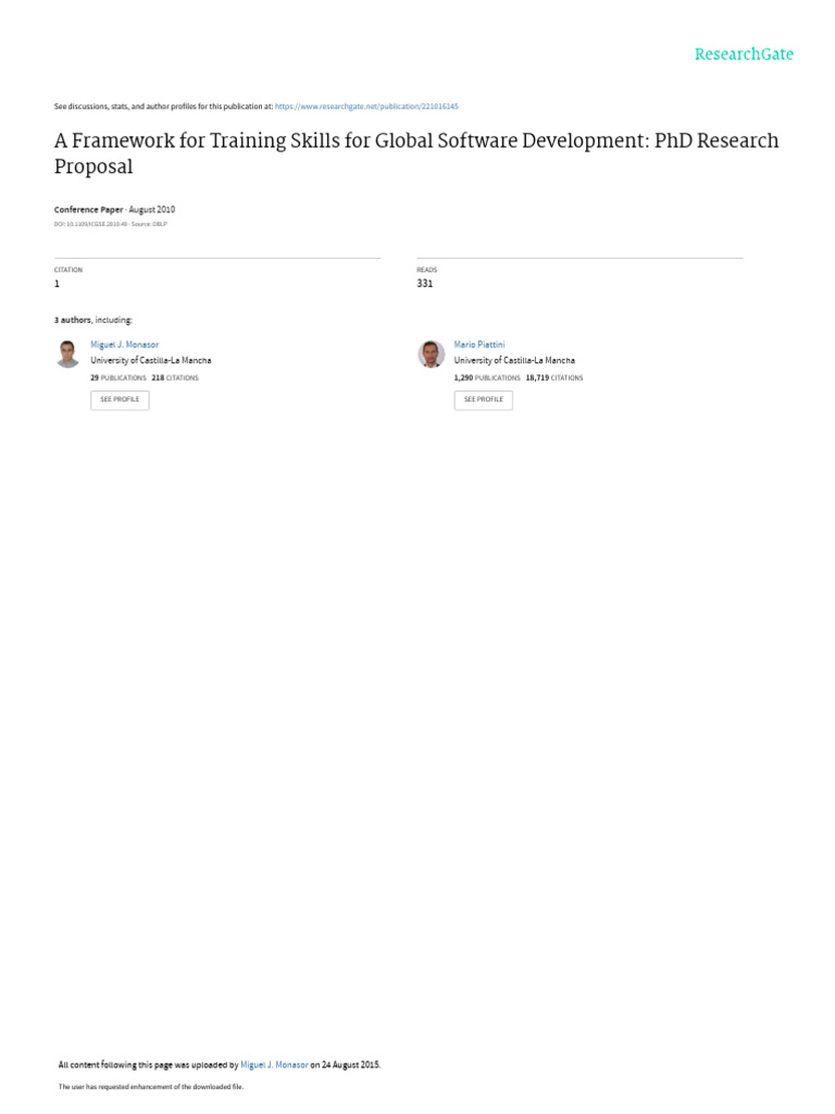 Global Software Development Training Framework | PDF | Educational ...