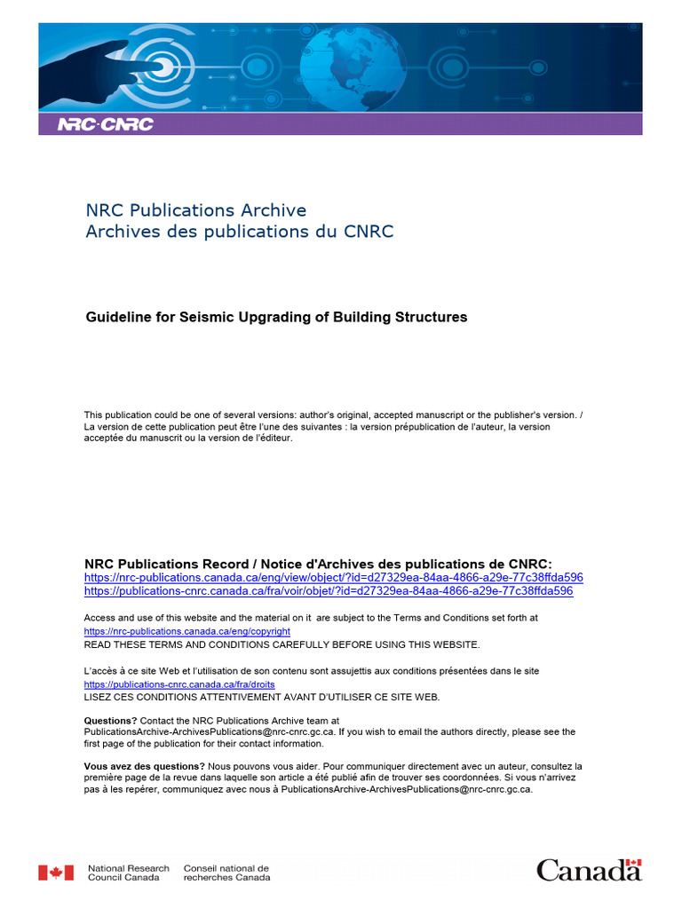 NRC Guidelines Seismic Upgrading Building Structures | PDF | Truss ...