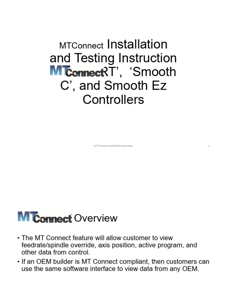MTConnect Installation Guide for CNC | PDF | Computer Engineering ...
