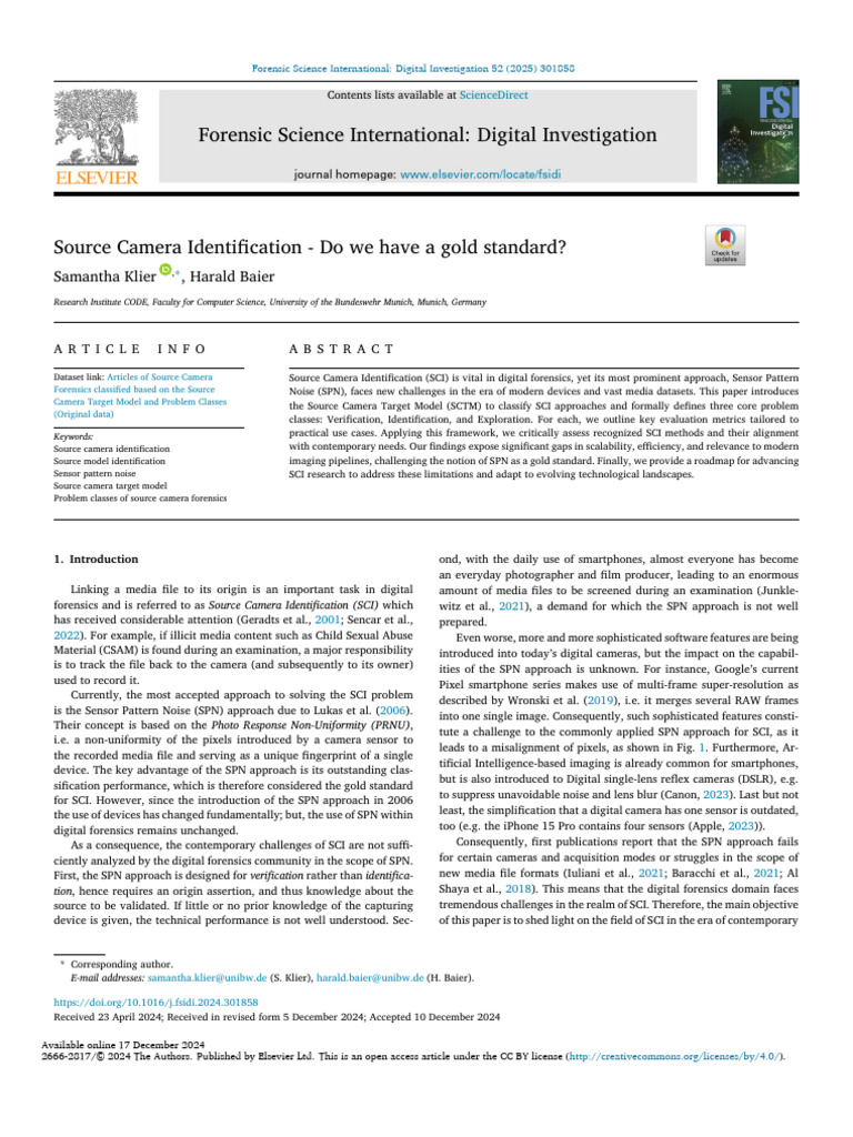 Source Camera Identification Challenges | PDF | Digital Single Lens ...