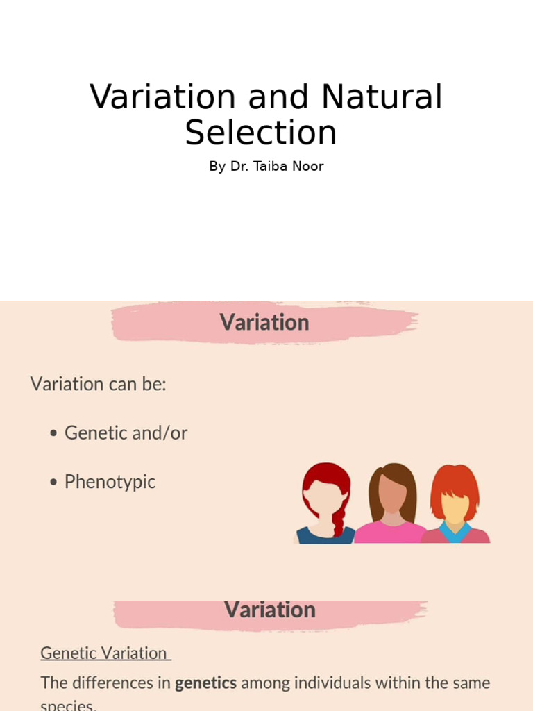 Ch. 19 Variation N Natural Selection o Levels | PDF