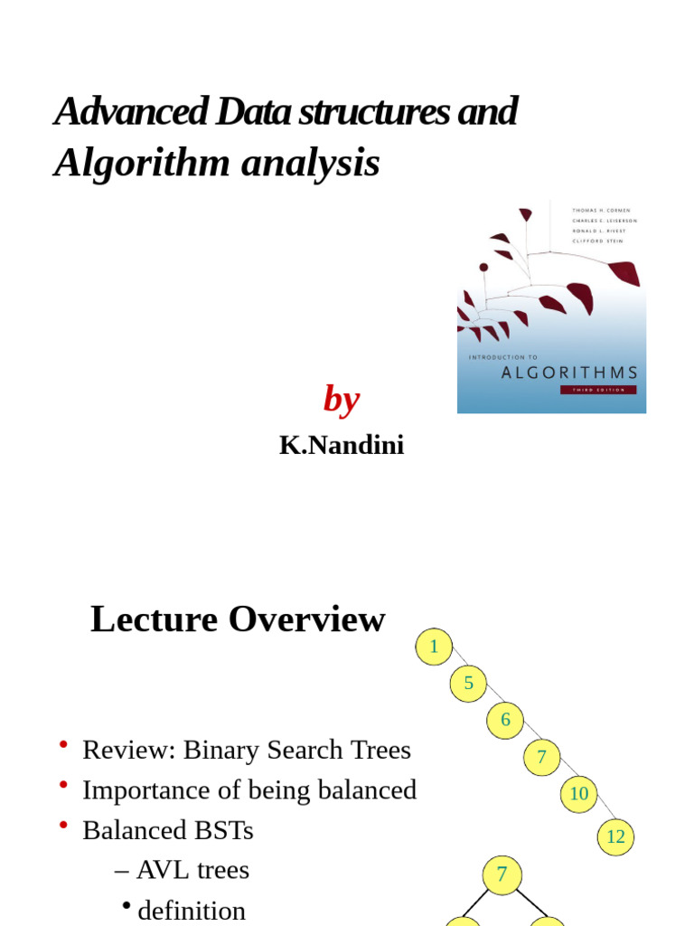 Balanced Binary Search Trees Explained | PDF | Algorithms | Algorithms ...