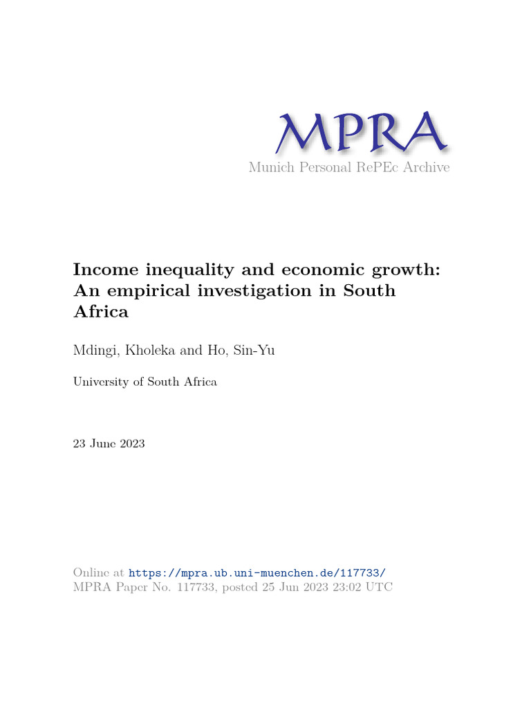 Income Inequality's Impact on Growth in SA | PDF | Economic Inequality ...