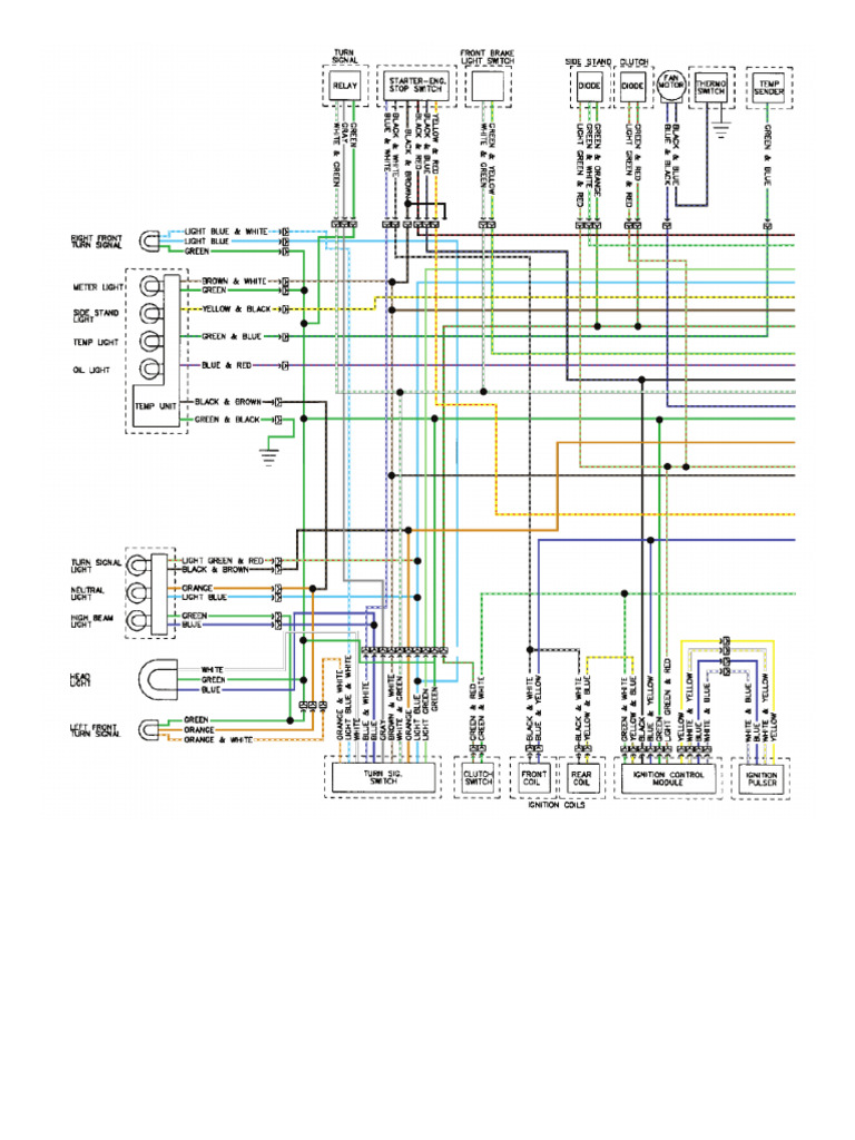 VT1100 1994 Wiring Color | PDF