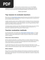 HCPS Teacher Evaluation Handbook | PDF | Teachers | Knowledge