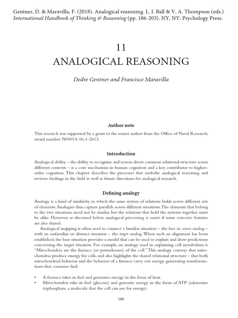 Understanding Analogical Reasoning Processes | PDF | Analogy ...
