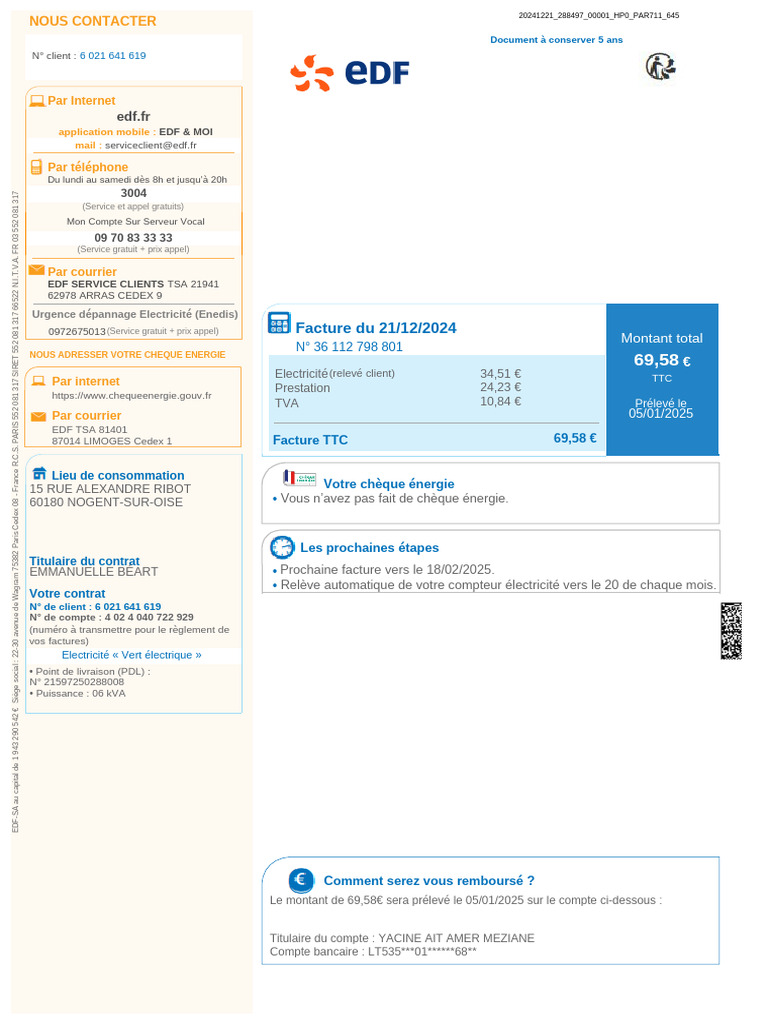 Contact EDF & MOI : Informations clés | PDF