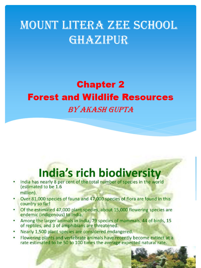 Chapter 2 Forest and Wildlife | PDF | Extinction | Biodiversity