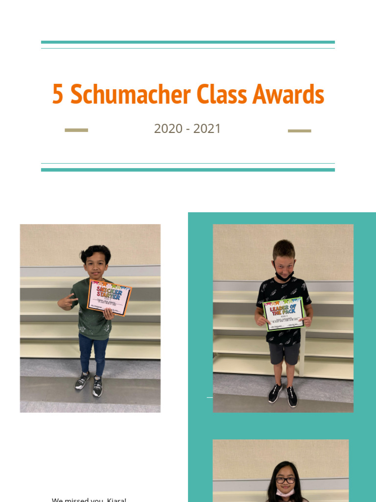 5 Schumacher Class Awards | PDF